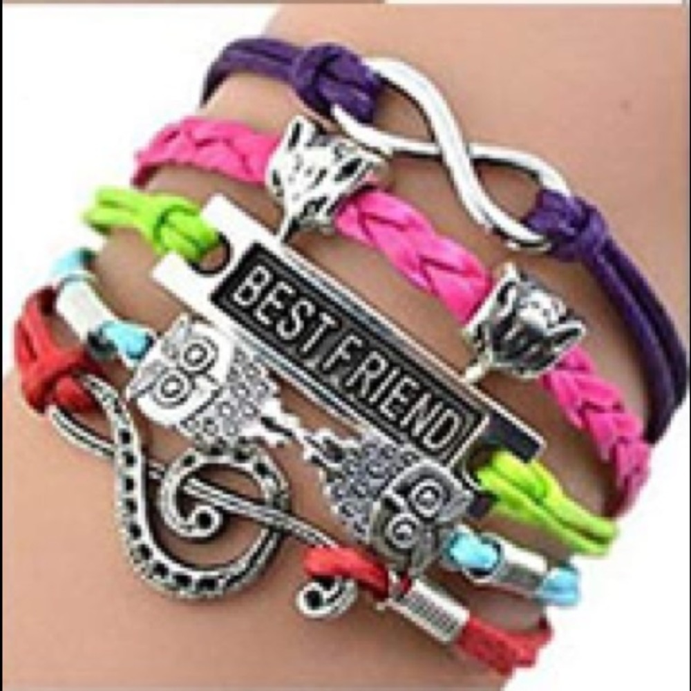 Women’s Leather Best Friend Infinity Bracelet